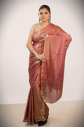 Dual Tone Tissue Silk Saree With Blouse Piece
